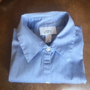 Ann Taylor Loft Blue Button Down Size 2